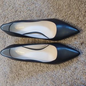 Cole Haan High Heels Black size 91/2 B Heel size 3 inches .